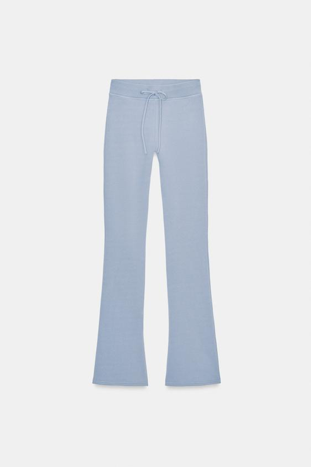 ZARA РАСКЛЕШЕННЫЕ БРЮКИ С ЭФФЕКТОМ ПОТЕРТОСТИ, СЕРО-СИНИЙ