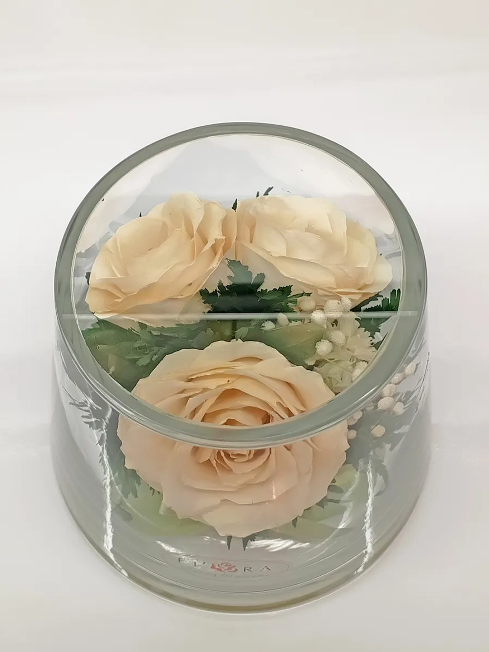 натуральные цветы в стекле, вакуум