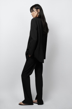 ZARA БРЮКИ SLIM ИЗ ШЕРСТИ — ZW COLLECTION LIMITED EDITION, ЧЕРНЫЙ