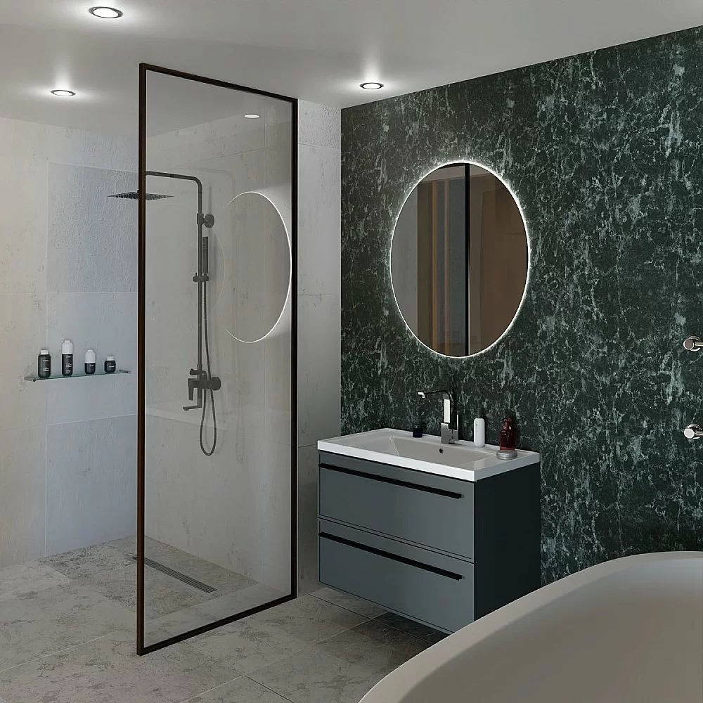 Тумба с раковиной LA FENICE Elba Grigio TWIN 100 серая