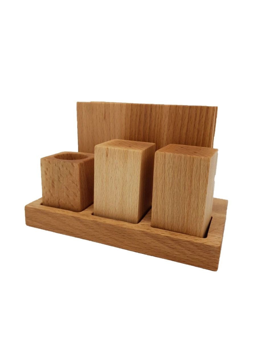 Набор для специй из бука "Рустик", 3 предмета+салфетница, PPwood