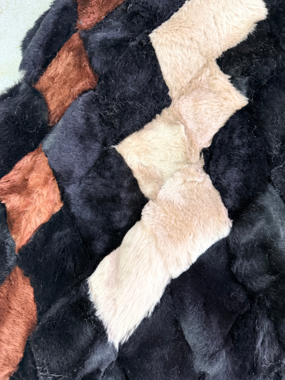 Покрывало меховое ковер из шкуры овчины