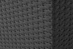 "Лунго" кашпо для цветов большое плетеное из искусственного ротанга, цвет графит