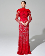 Платье "Зинаида" с меховой отделкой