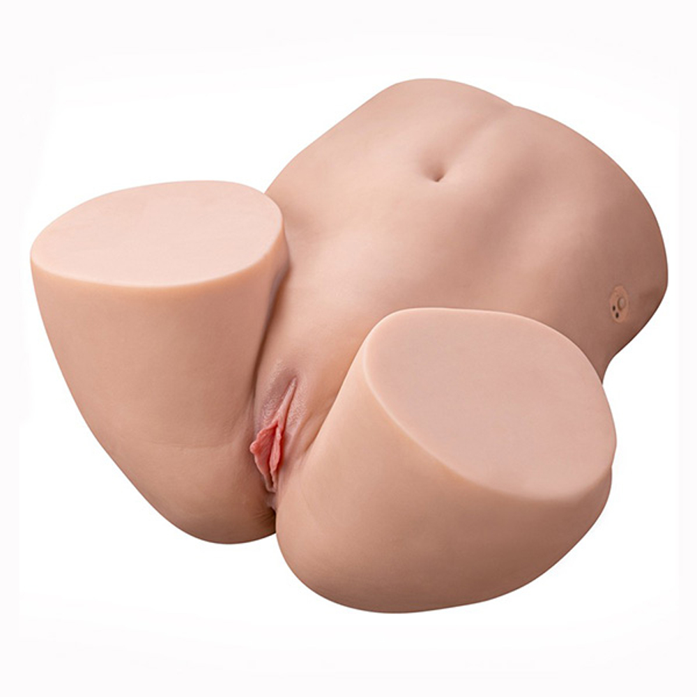 Телесный вибромастурбатор полуторс 39х32х20см с функцией пенетрации Xise SHEQU Ethel Male Masturbator Doll with Thrusting