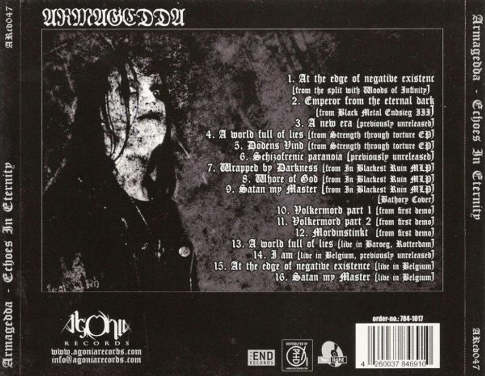 ARMAGEDDA - Echoes in Eternity CD, музыкальный компакт диск, black metal
