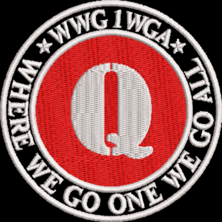 Нашивка ( Шеврон / Патч / Patch ) WWG 1 WGA / Where We Go One We Go All Черная