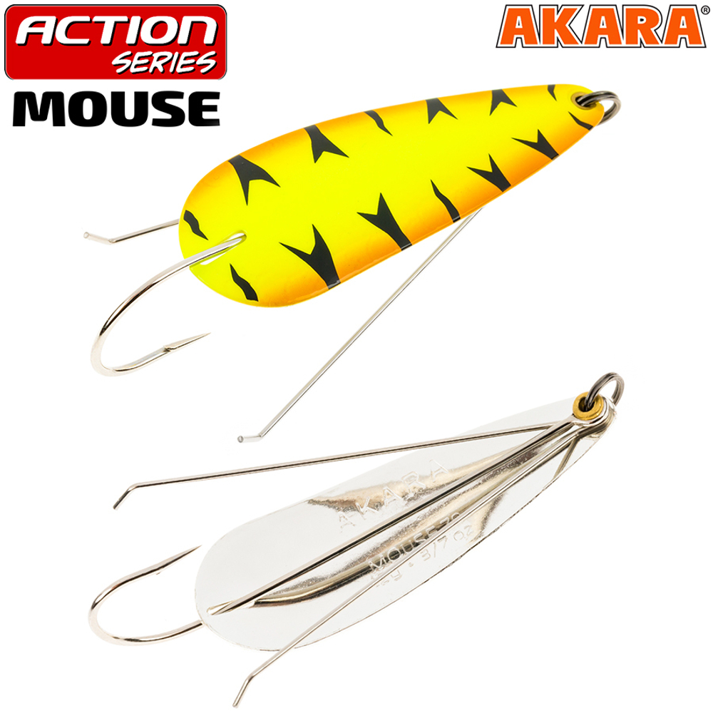 Блесна колебалка незацепляйка Akara Action Series Weedless Mouse 70 18гр. 9/14oz. AB20