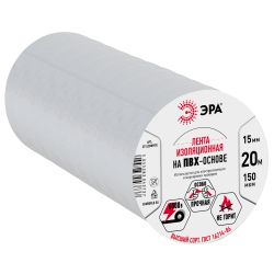 Изолента ЭРА ET1520WHITE ПВХ 15мм х 20м белая | Изолента