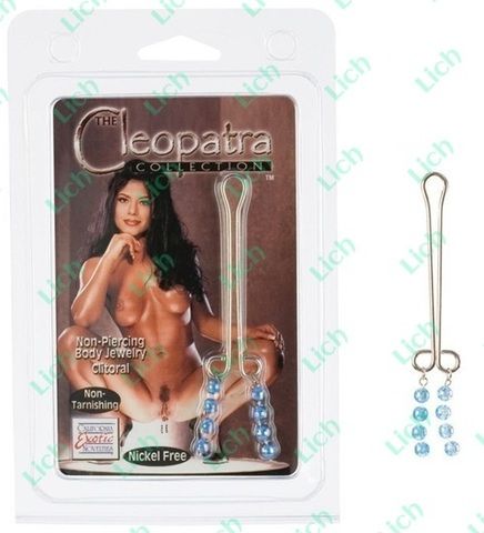 Зажим на половые губы CLEOPATRA аквамарин