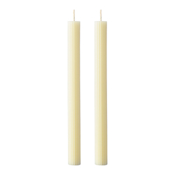 Набор из двух свечей молочно-белого цвета из коллекции Edge, 24,5 см