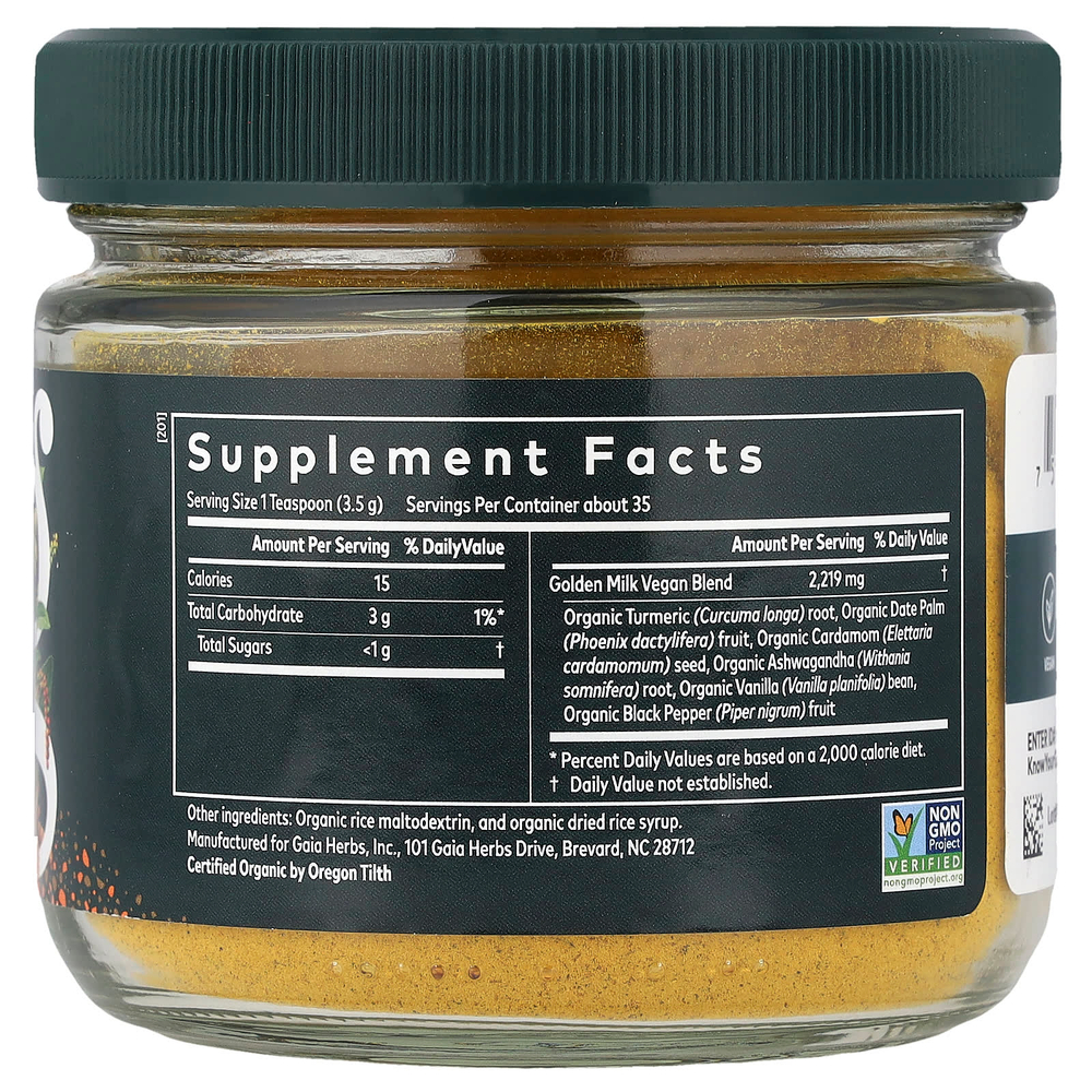Gaia Herbs, Золотое молоко, 123 г (4,3 унции)