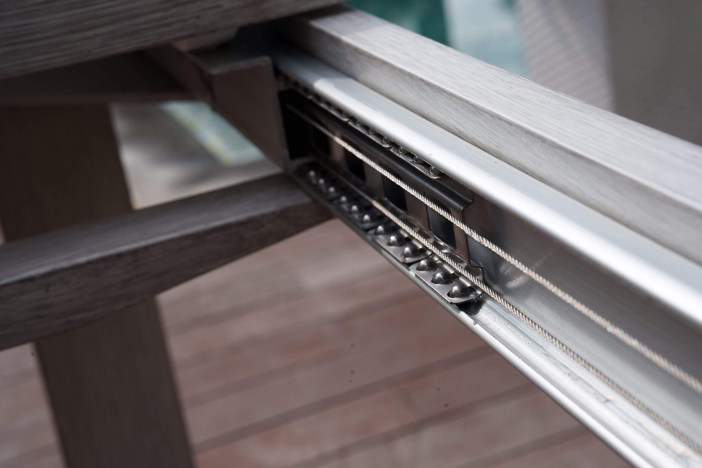 Раскладной обеденный стол Besta Fiesta из алюминия ГАРДА, серый