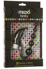 Анальная елочка c клиторальным вибростимулятором MOOD KINKY TICKLER (Цвет: черный)