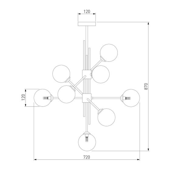 Подвесная люстра Eurosvet Volver 50383 черный Smart