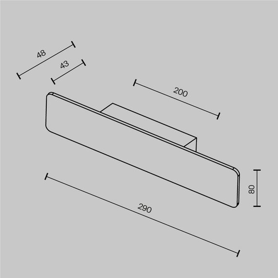 Бра Maytoni Technical C80WL-10W3K-B