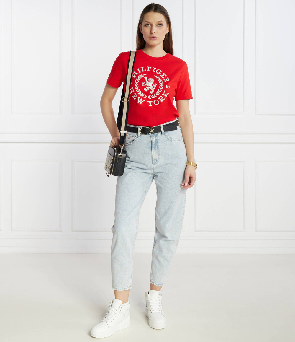 Футболка REG CREST C-NK TEE SS Tommy Hilfiger - красный(WW0WW41058)