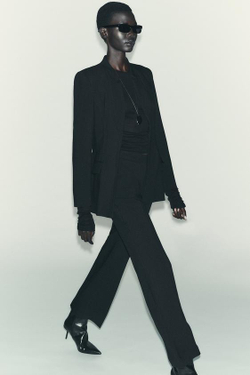 ZARA БРЮКИ FLARE, ЧЕРНЫЙ