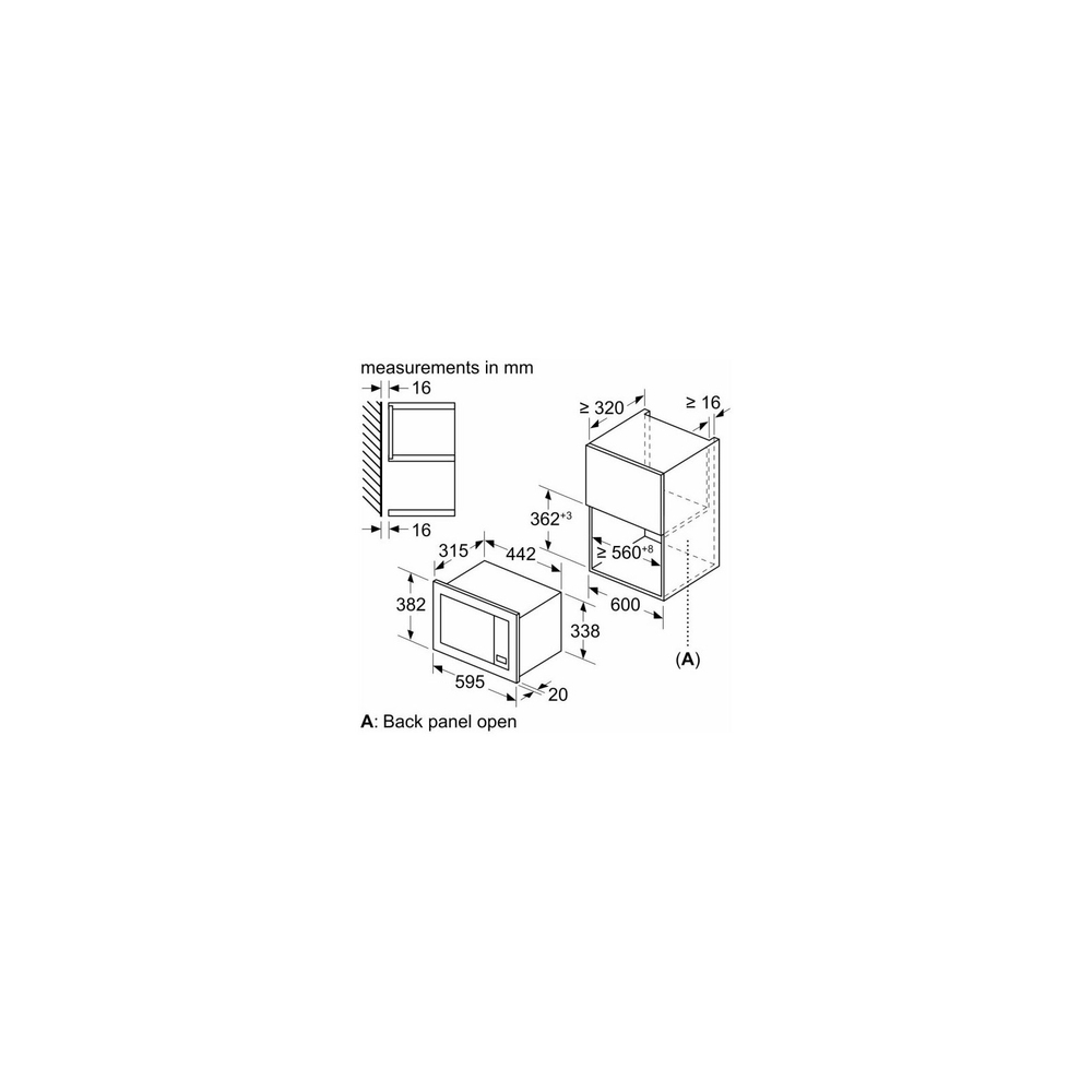 Встраиваемая микроволновая печь  Bosch BFL623MS3