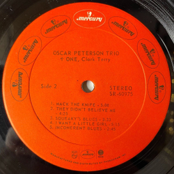 Винтажная виниловая пластинка LP Oscar Peterson Trio and Clark Terry Oscar Peterson Trio One (USA 1973)
