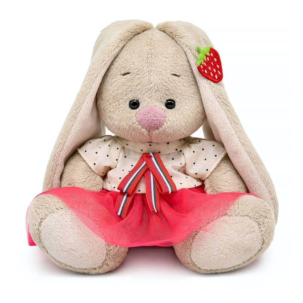 Зайка Ми в блузке и с земляничкой на ушке (малыш 15см.)