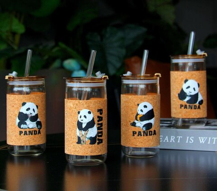 GAEM Бутылка с трубочкой, 410 мл, L7 W7 H15 см, 4в.