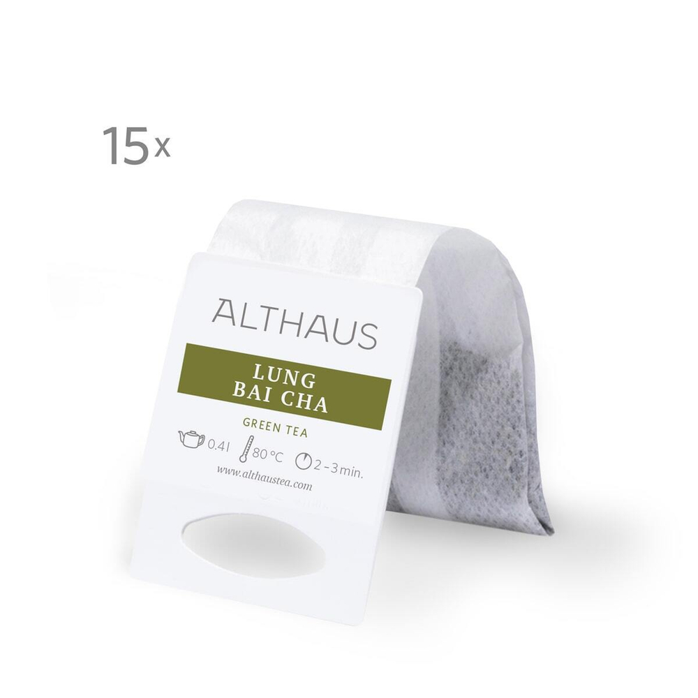 Чай зеленый Althaus Lung Bai Cha в пакетиках 15 x 4г