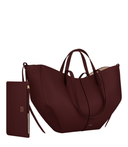 Сумка Polene Cyme EDITION TEXTURED BLACK CHERRY