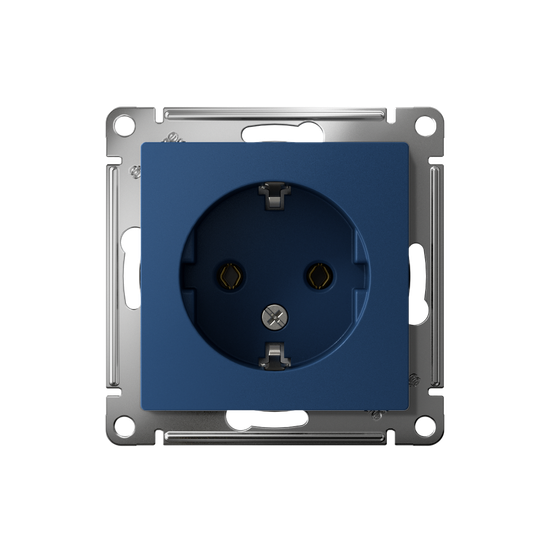 Розетка AtlasDesign 16А с заземл. механизм аквамарин SE ATN001143