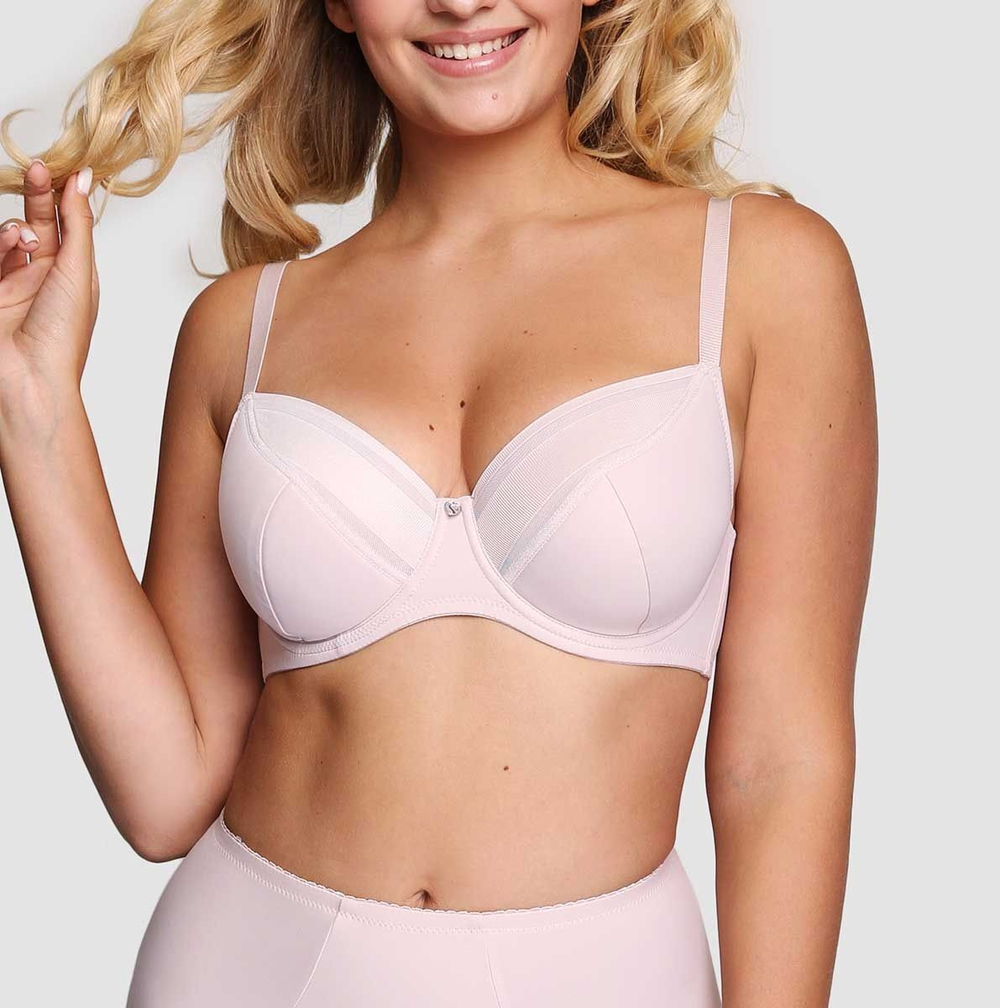 Бюстгальтер с чашкой на тонком поролоне (Размер: 75G) (Цвет: пудровый)