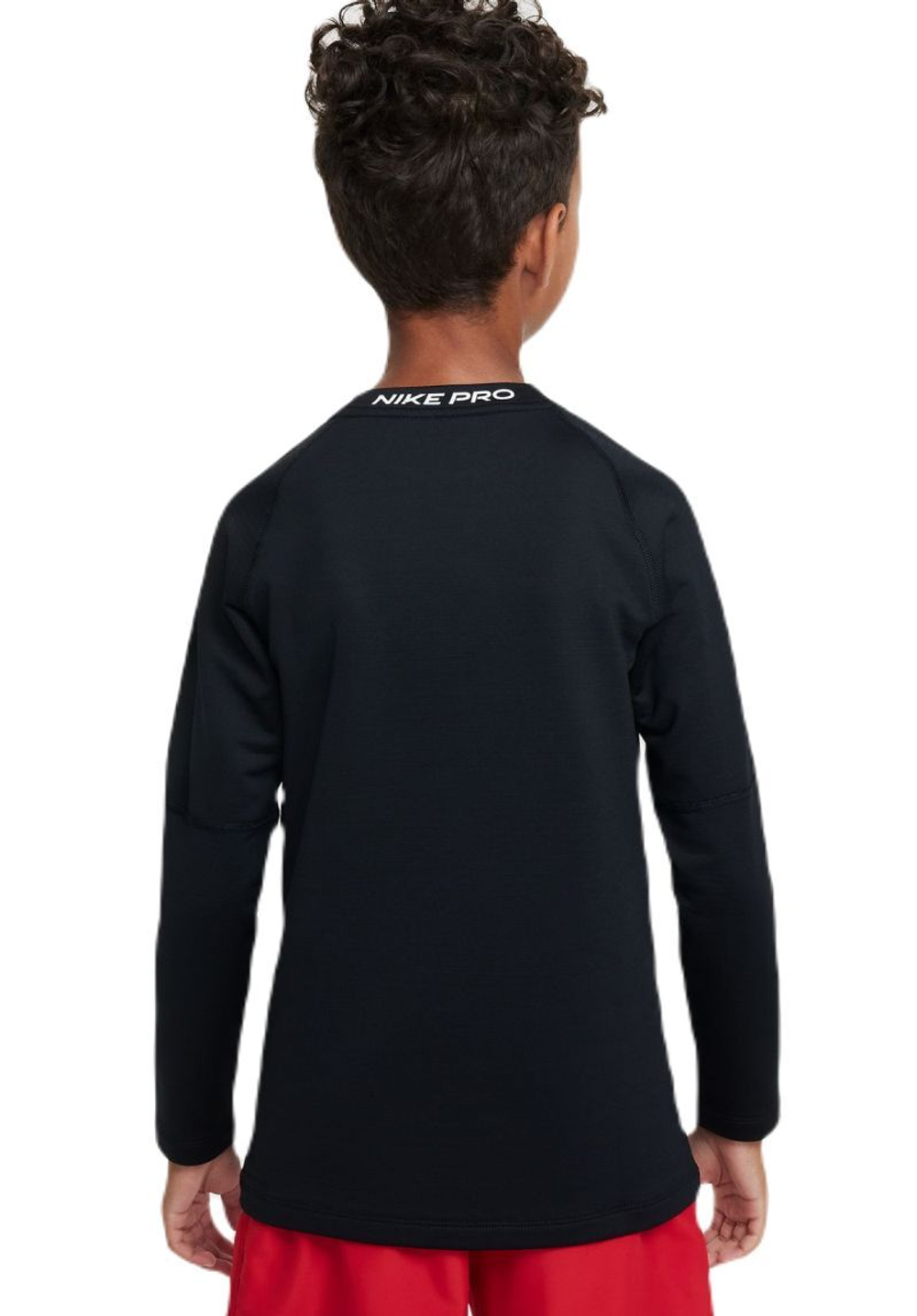 Футболка для мальчика теннисная Nike Kids Pro Warm Dri-Fit Long Sleeve Training - черный