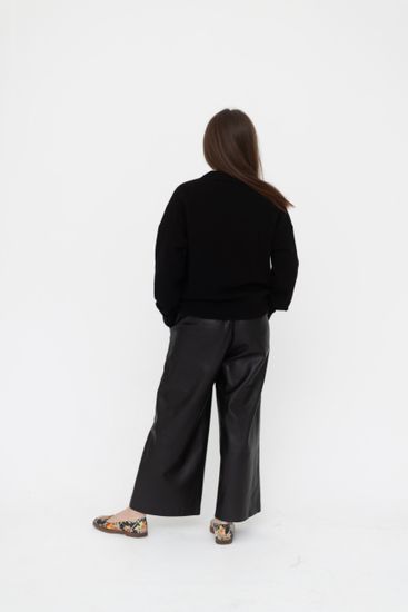 Джемпер Л.Т., 100% шерсть ягнёнка, цвет черный.