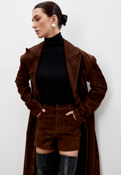 Шорты из натуральной замши