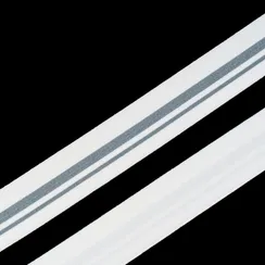 Резинка широкая, белая/серая 30 мм (полубейка), Германия