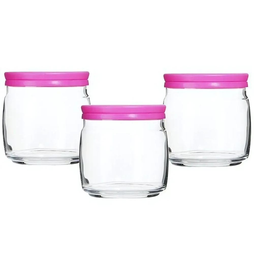 Банка для продуктов стеклянная в наборе 3шт 650мл «Чешни» 43003