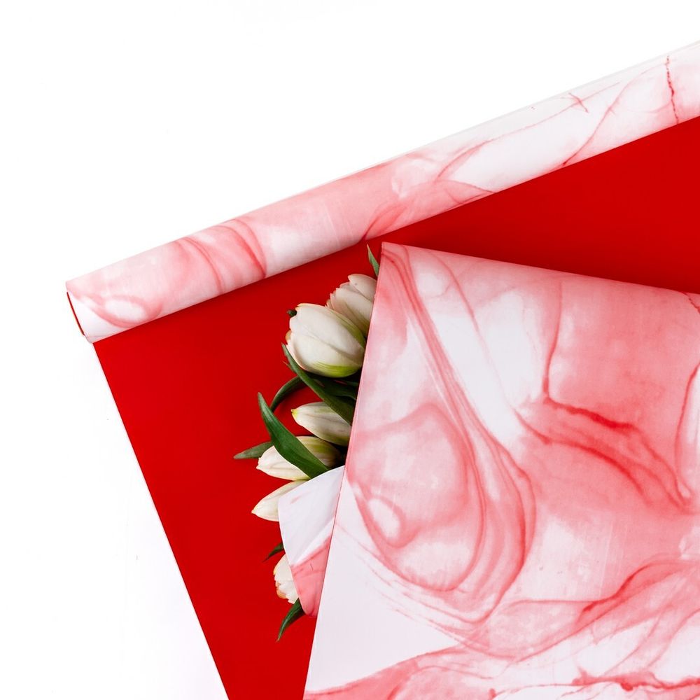 Пленка матовая &quot;Водная гладь&quot; Красный 57см*10м