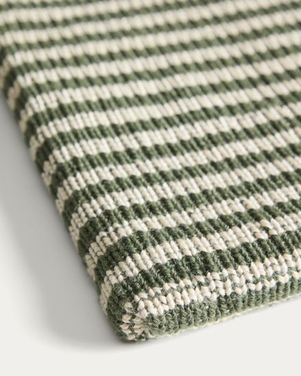 Подушка для стула Dirome в зеленую полоску, 100% ПЭТ, 40 x 40 см