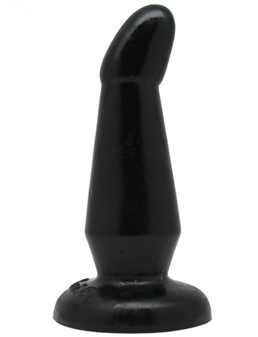Гелевая изогнутая анальная пробка (черный) 35х130 мм (Цвет: черный)