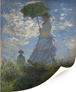 "Прогулка. Дама с зонтиком", Моне, Клод, картина для интерьера (репродукция) Настене.рф