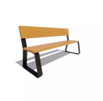 Скамейка «Кемерово» без подлокотников, сосна 1,8м, дуб