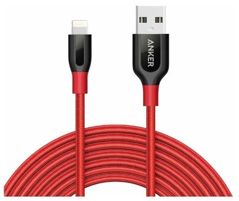 Кабель Anker PowerLine+ Lightning to USB 3m (A8123) (Red) для iPod, iPhone, iPad