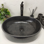 Раковина из мрамора Oval Black Tin Lip MO-61369 52*38*14