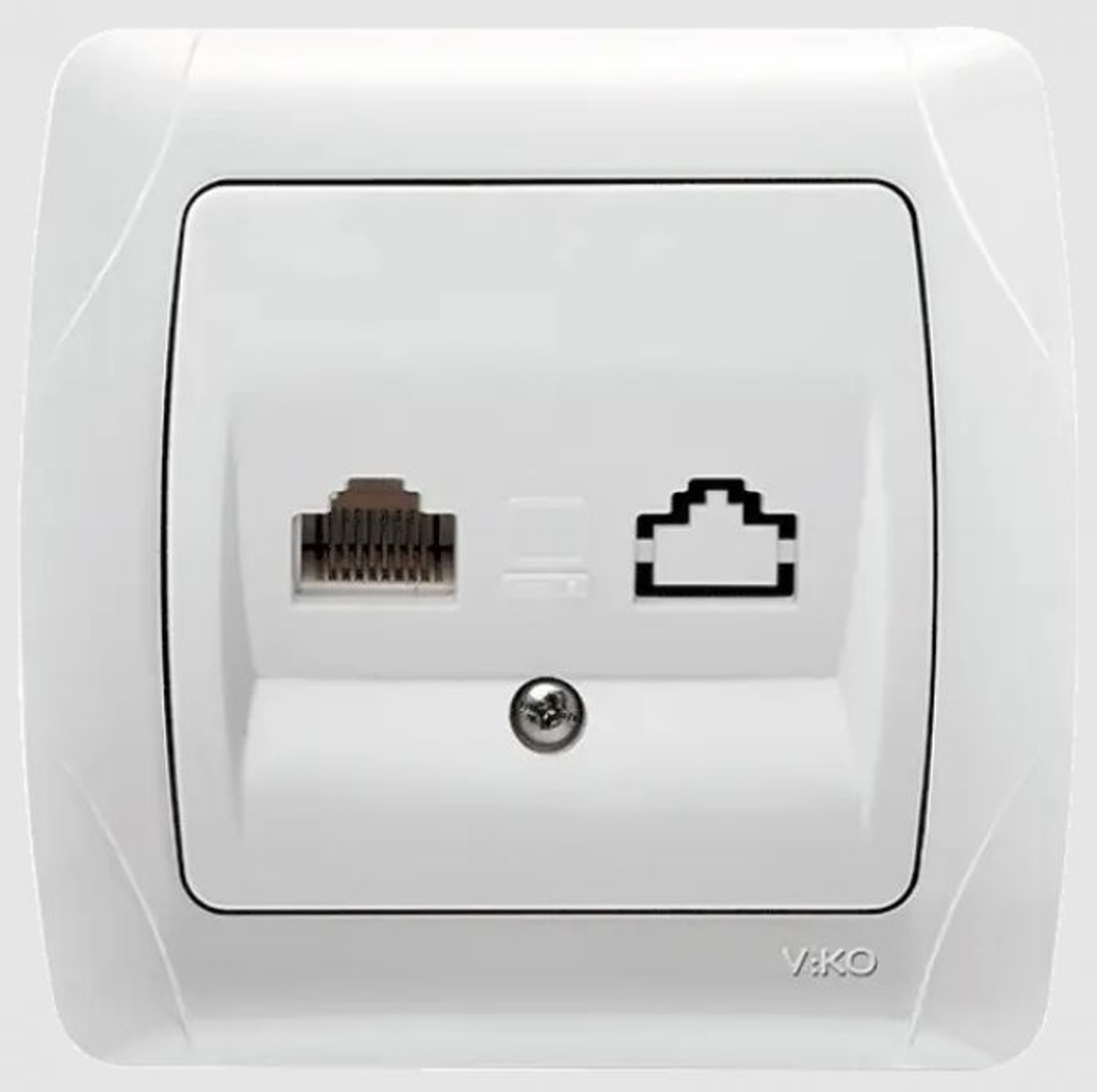Розетка интернет RJ45 Viko Carmen белая