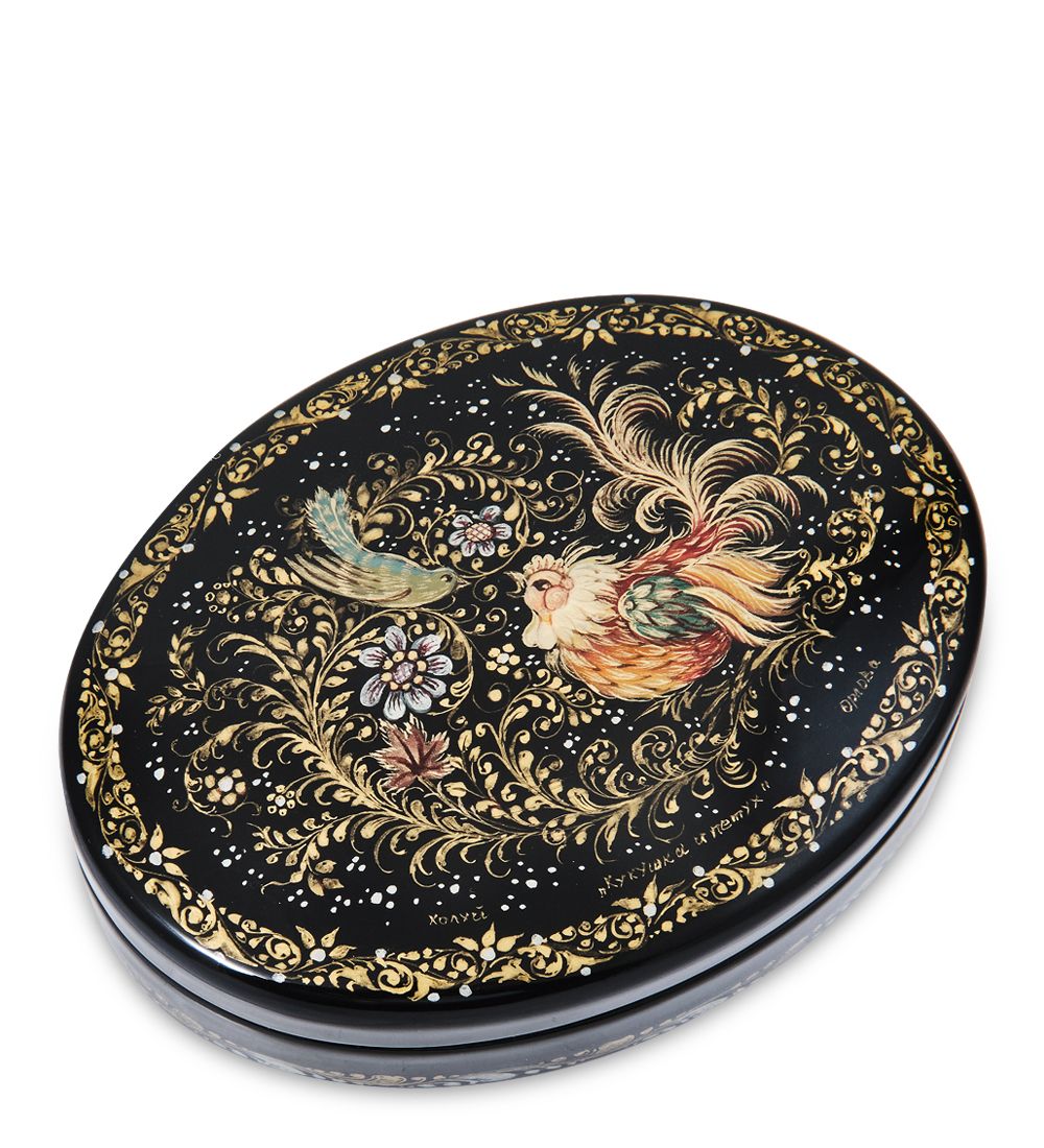 Народные промыслы ШК-45/68 Шкатулка «Кукушка и петух» исп. Орлова