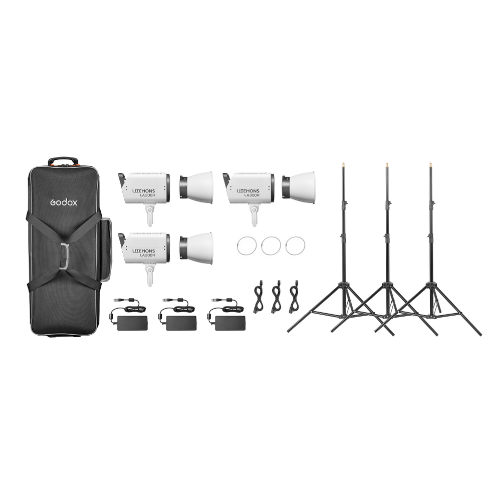 Комплект светодиодных осветителей Godox LITEMONS LA300R K3