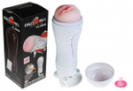 Перезаряжаемый мастурбатор-вагина с регулировкой угла наклона FLORA (12 режимов) (Цвет: белый с телесным)