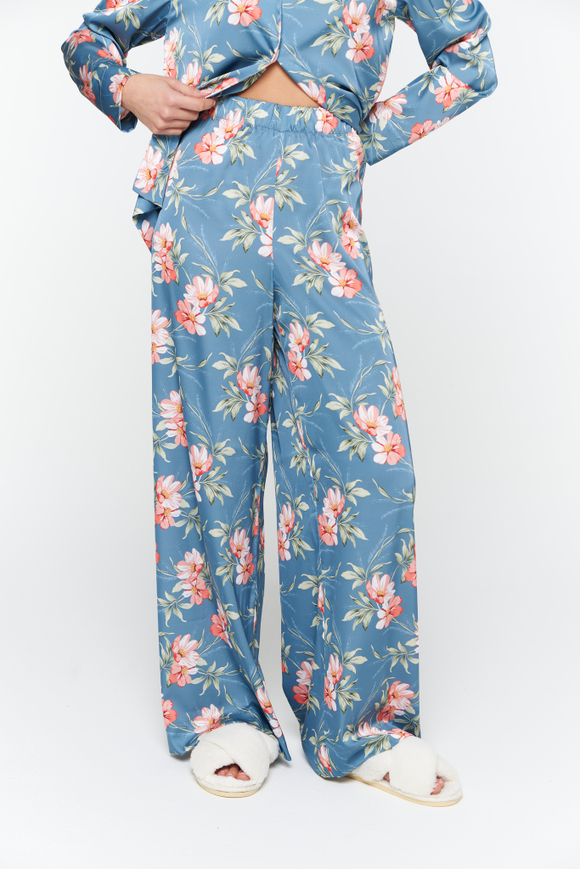Шелковые брюки с цветами