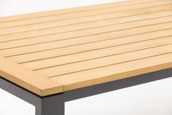 Lyon 280, стол антрацит/натуральный, алюминий/тик