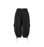 Бриджи из шерсти в полоску, Серые