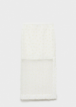 Полупрозрачная юбка с цветочной вышивкой